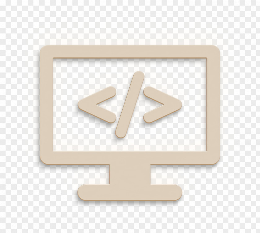 Symbol Beige Programming Icon Screen Online Marketing PNG