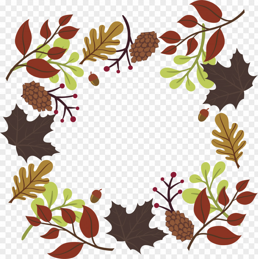 Autumn Leaves Decoration Box Deciduous Clip Art PNG