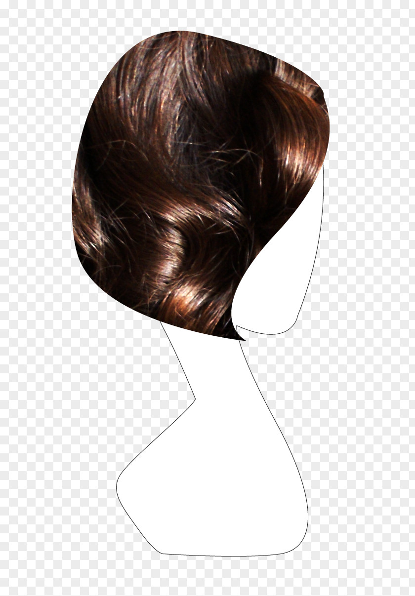 Hair Brown Coloring Wig Long PNG