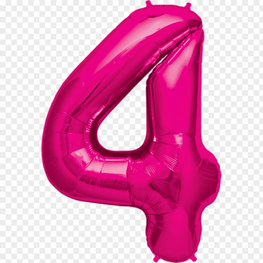 Pink Balloon Mylar Magenta Birthday Party PNG
