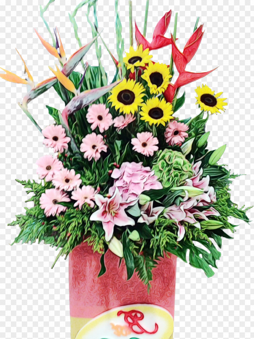 Art Vase Flower Watercolor PNG