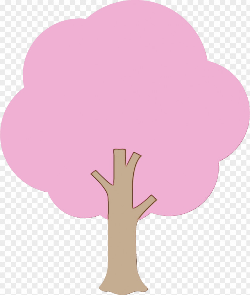 Cloud Plant Pink Cartoon Tree Hand Clip Art PNG