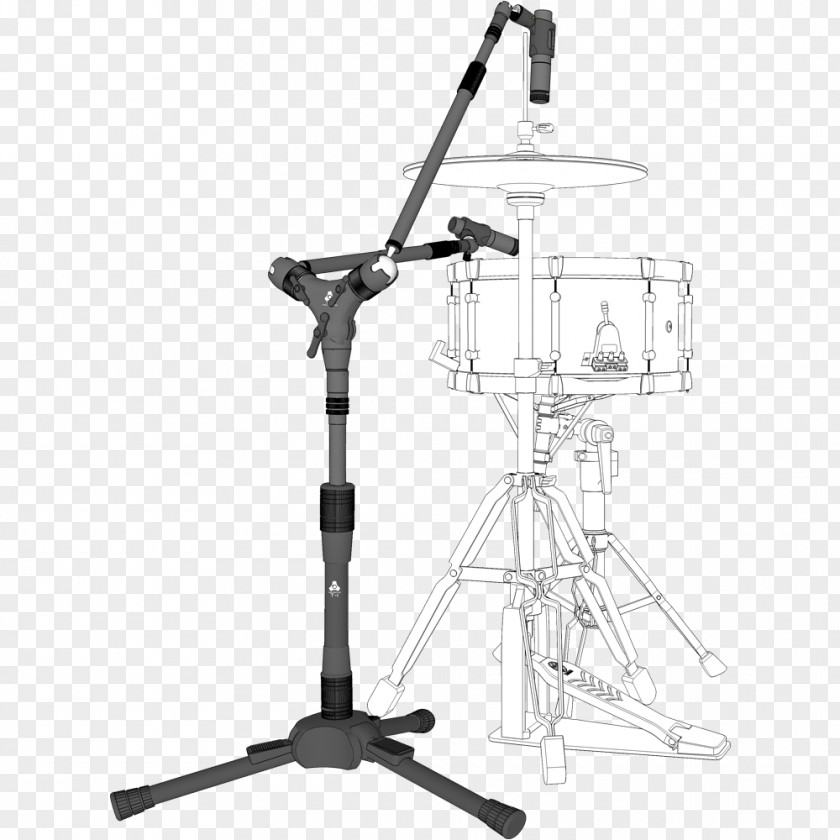 Drums Tom-Toms Microphone Stands Musical Instruments PNG