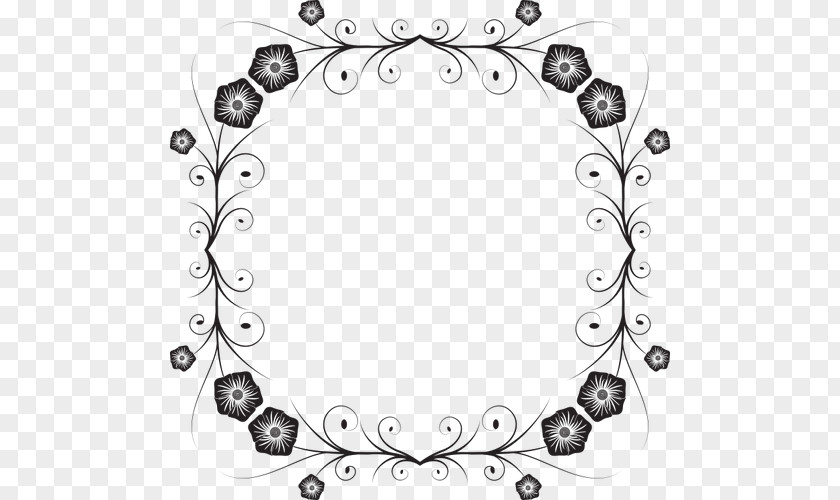 Variation Vector Black And White Flower Floral Design Clip Art PNG
