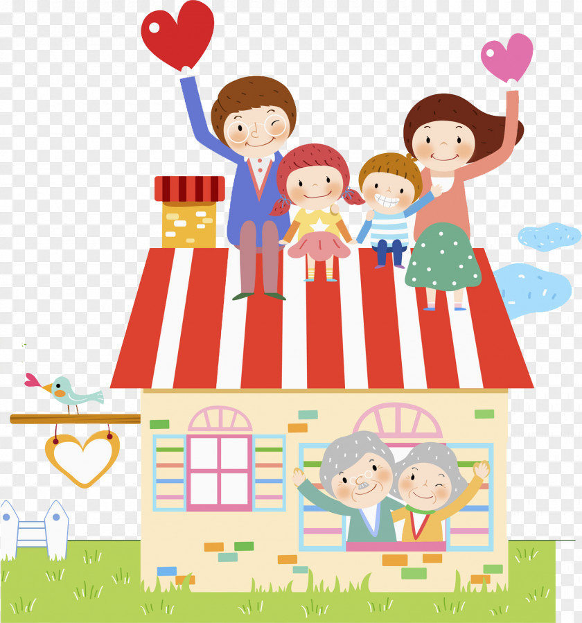 A Family Of Four Drawing Clip Art PNG