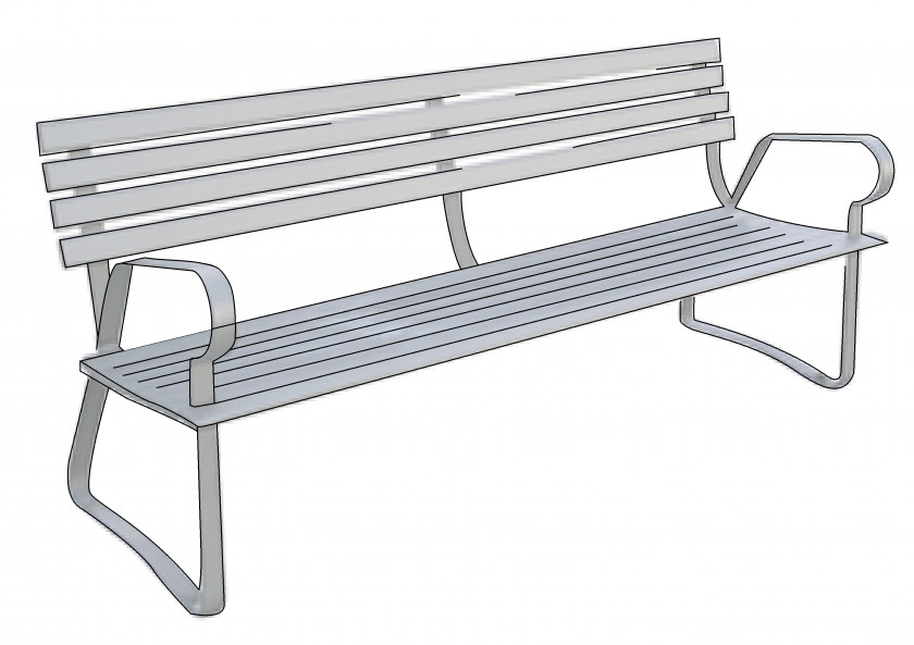 Mobiliario Urbano Table Bench Line Angle PNG
