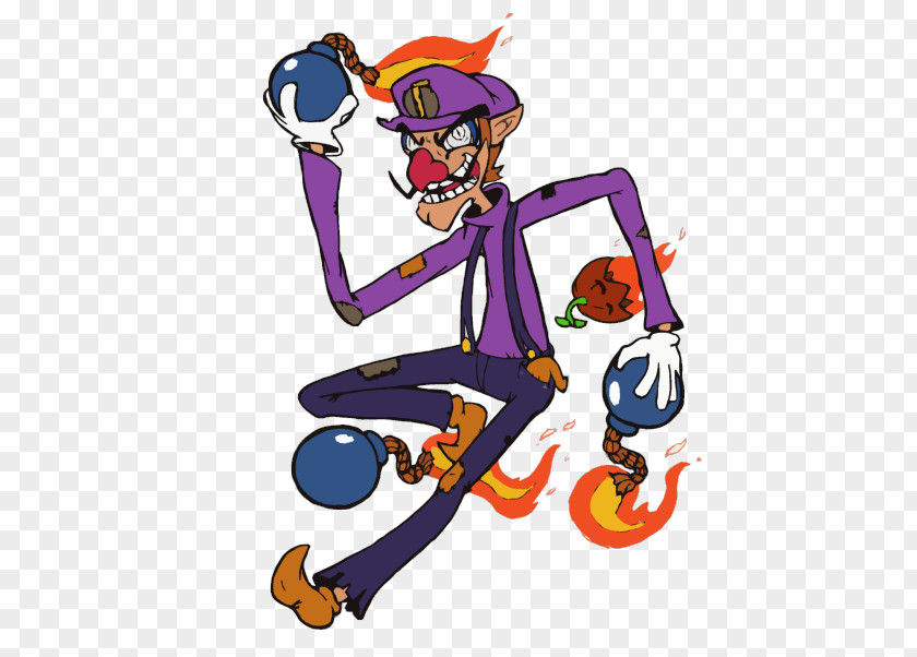 Smokebomb Wario Waluigi Nintendo Art Academy PNG