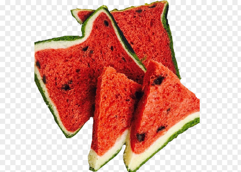 Watermelon Style Sliced ​​bread Tea Coffee Breakfast Bread PNG