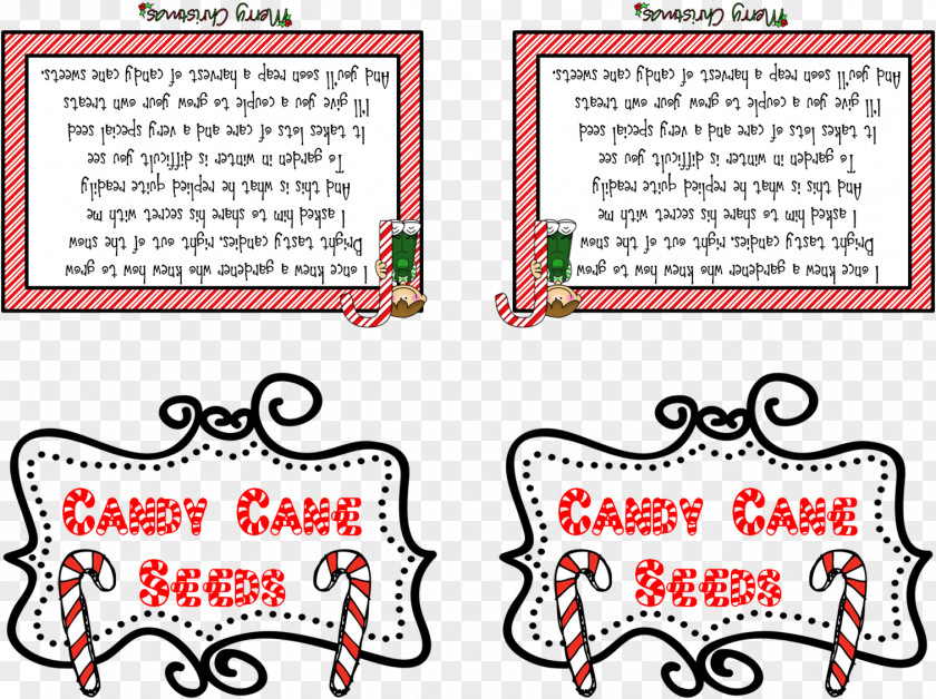 Elf On The Shelf Candy Cane Christmas Gift Kisses PNG