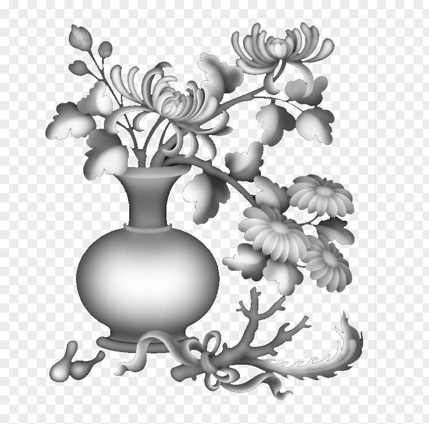 Hand-held Vase Painting PNG