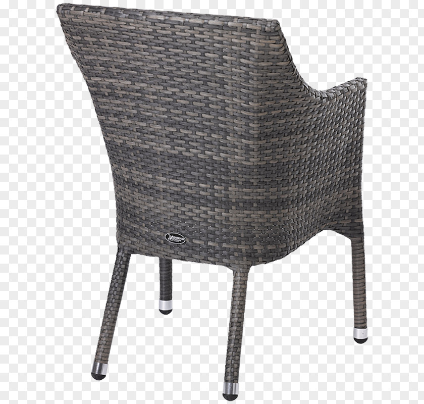 Chair Wicker Armrest Garden Furniture PNG