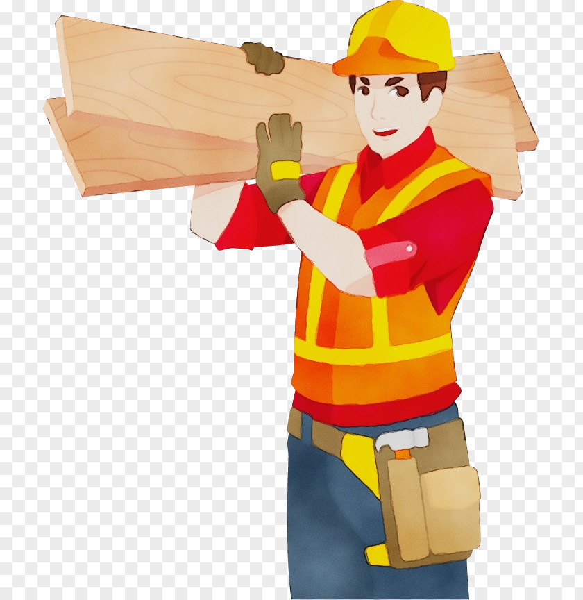 Package Delivery Tradesman Watercolor Background PNG