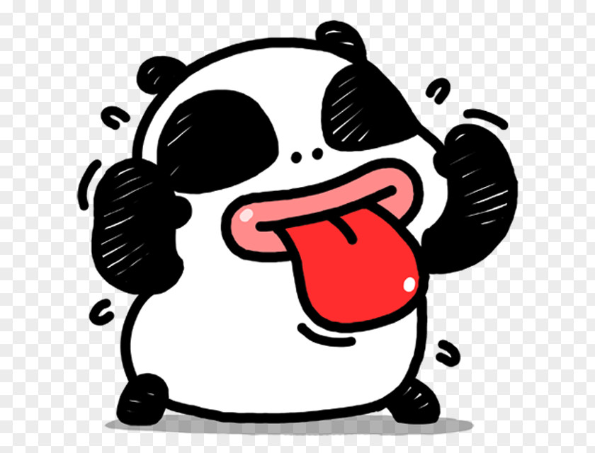 Cute Bear Tongue Giant Panda Cuteness Clip Art PNG