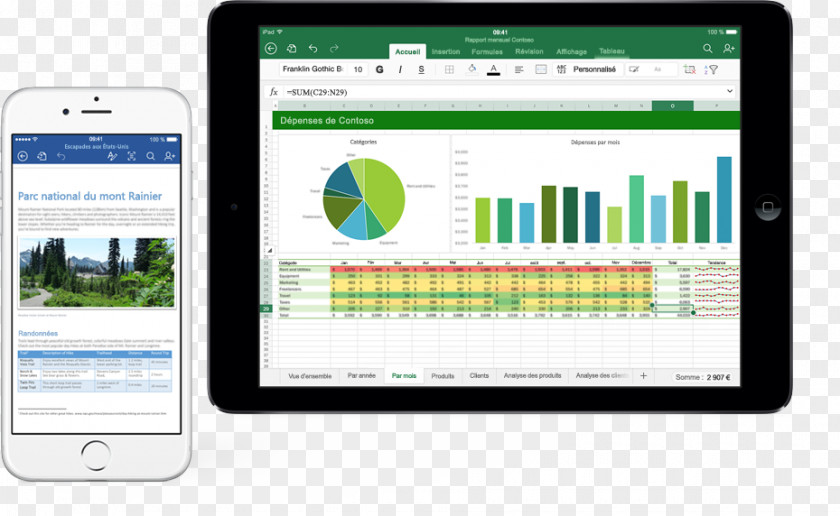 Mobile Presntation Microsoft Excel Office 365 Apps PNG