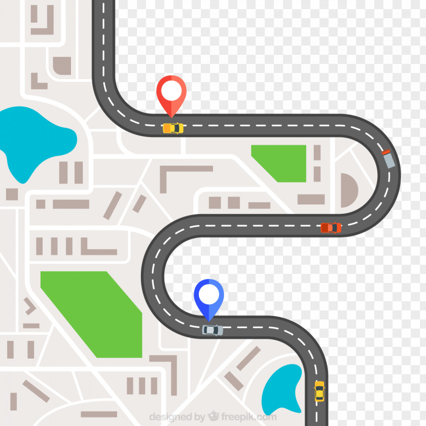 Vector Navigation Map Infographic Road PNG