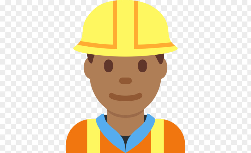 Emoji Laborer Human Skin Color Dark Hard Hats PNG