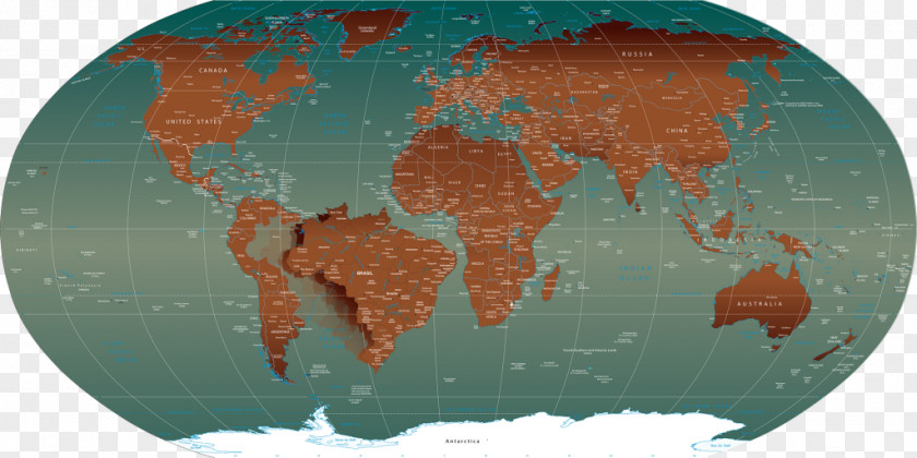 Globe World Map Old PNG