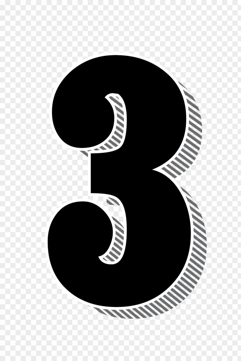 Three Number Drop Shadow Clip Art PNG