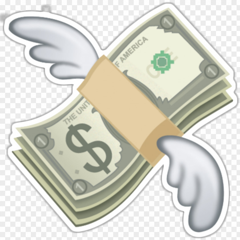 Banknote Emoji Flying Cash Money Bag Sticker PNG