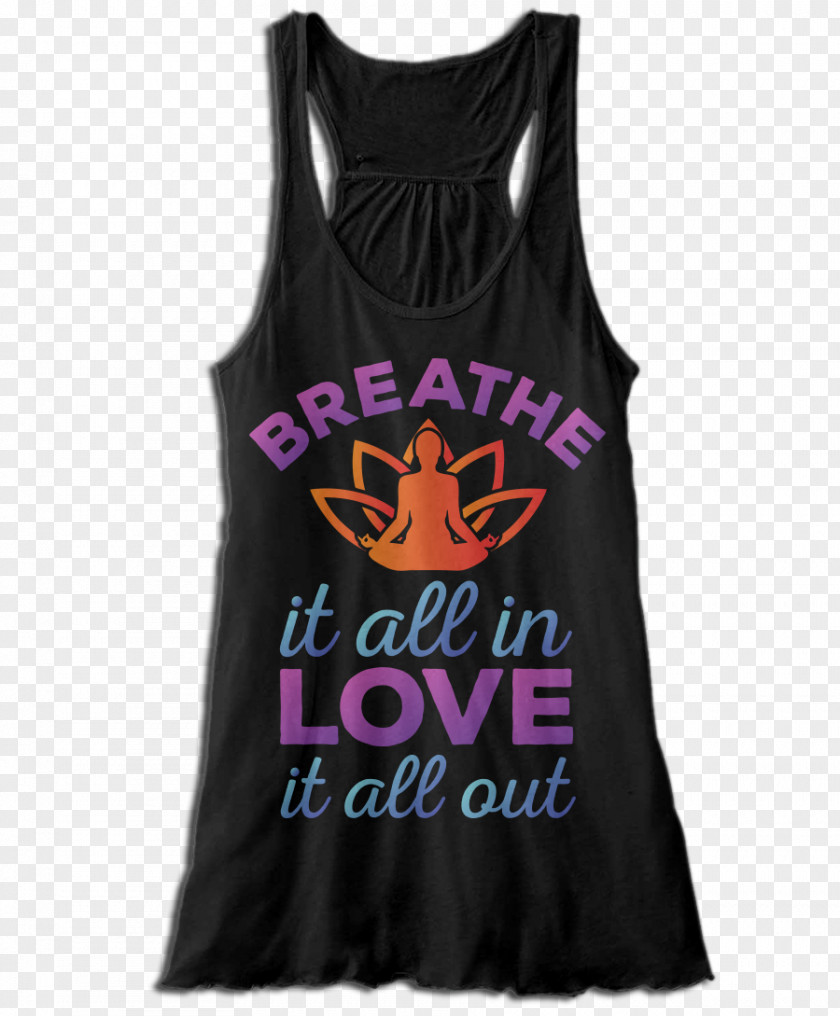 Breathe In Out Gilets T-shirt Active Tank M Sleeveless Shirt PNG
