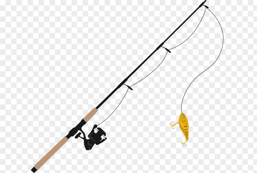 Fish Hook Fishing Rod Line Clip Art PNG