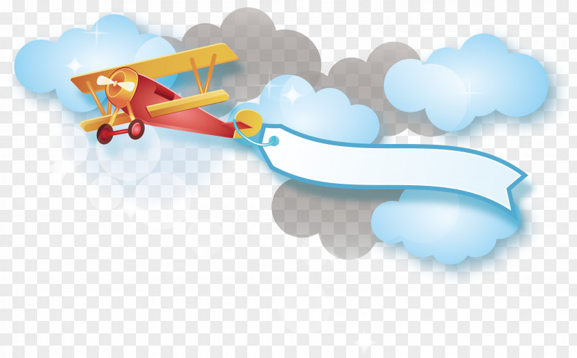 Red Plane Vector Cartoon Wallpaper PNG