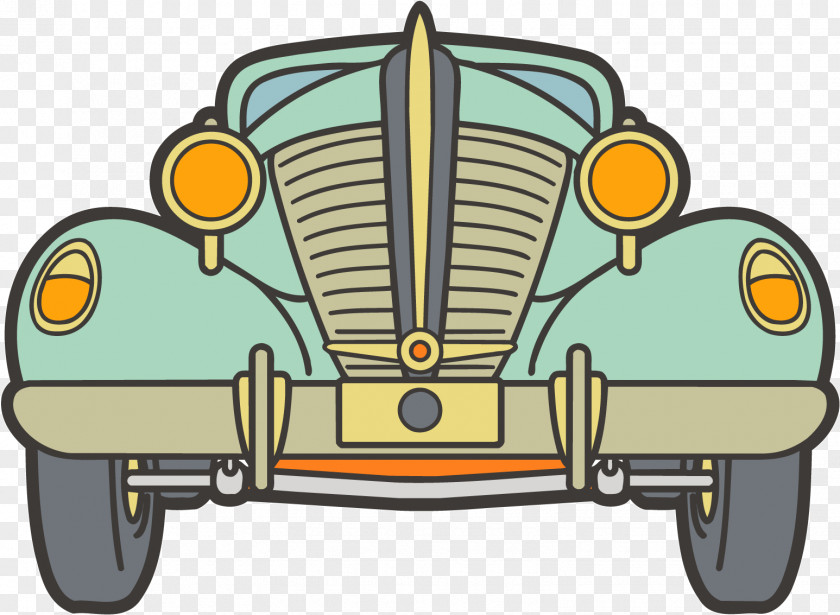 Vector Cartoon Blue Car Automotive Design PNG