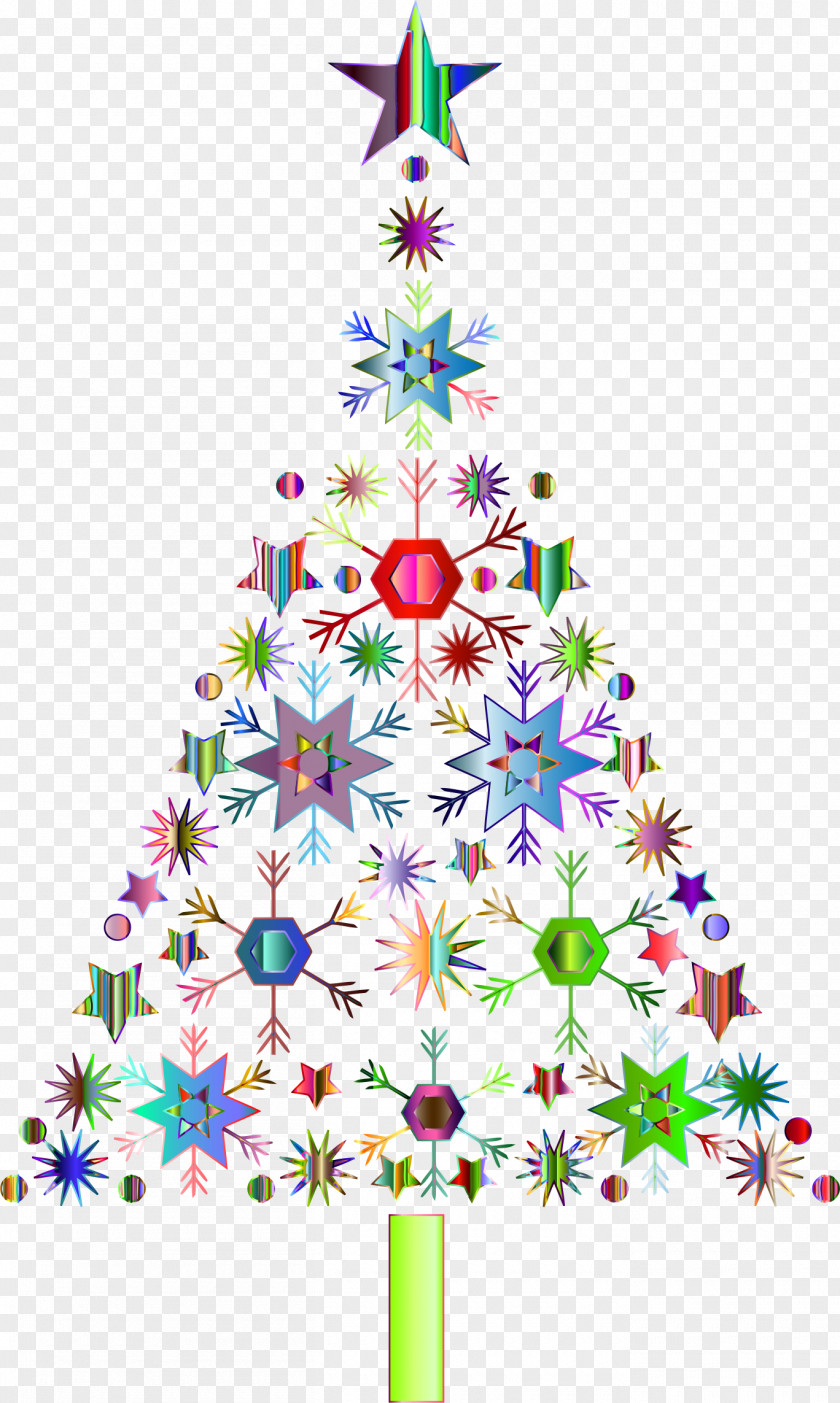 Christmas Tree Snowflake Decoration Clip Art PNG