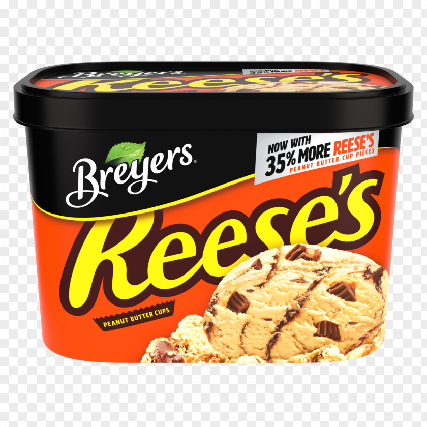 Ice Cream Breyers Reese's Peanut Butter Cups Pieces PNG