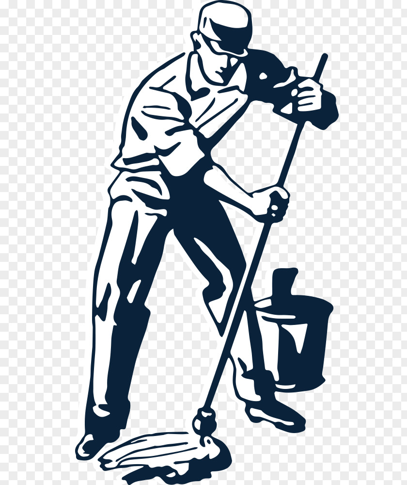 Janitor Mop Cleaning PNG