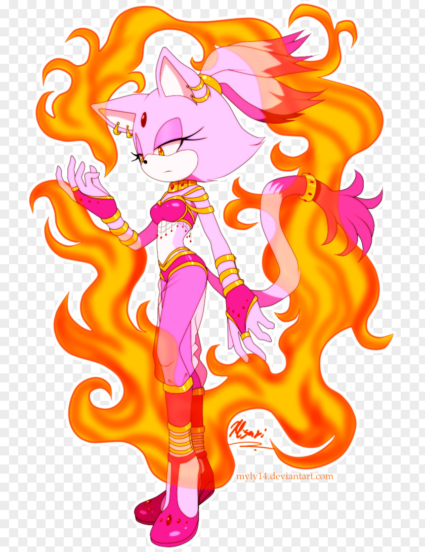 Blaze Sonic Rush The Hedgehog Cream Rabbit Cat PNG