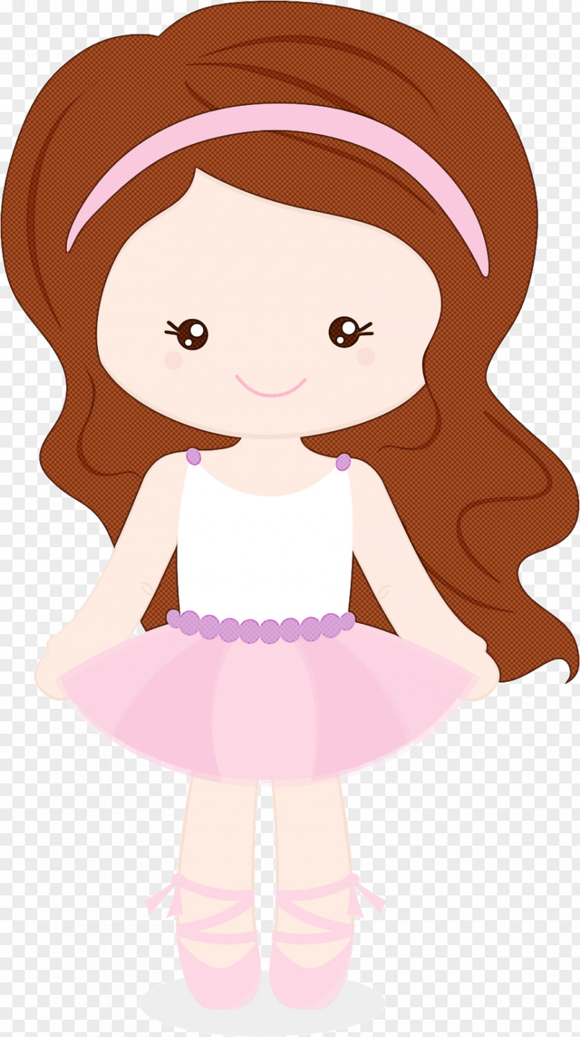 Cartoon Pink Cheek Brown Hair Toddler PNG