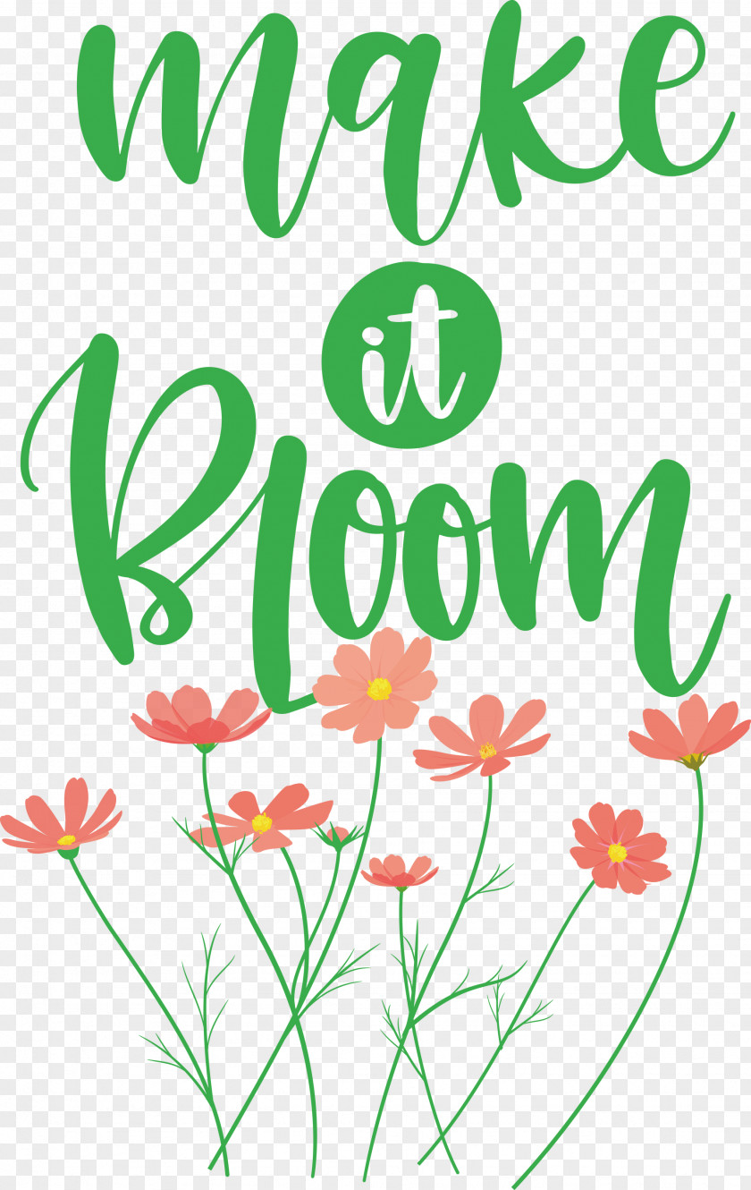 Make It Bloom Spring PNG