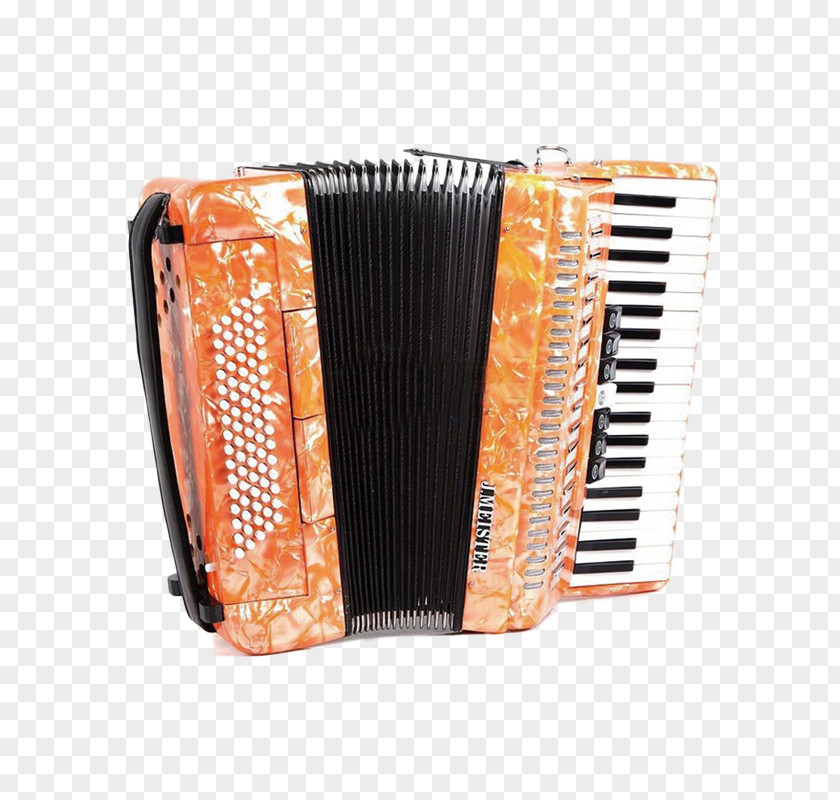 Orange Accordion Trikiti Musical Instrument PNG