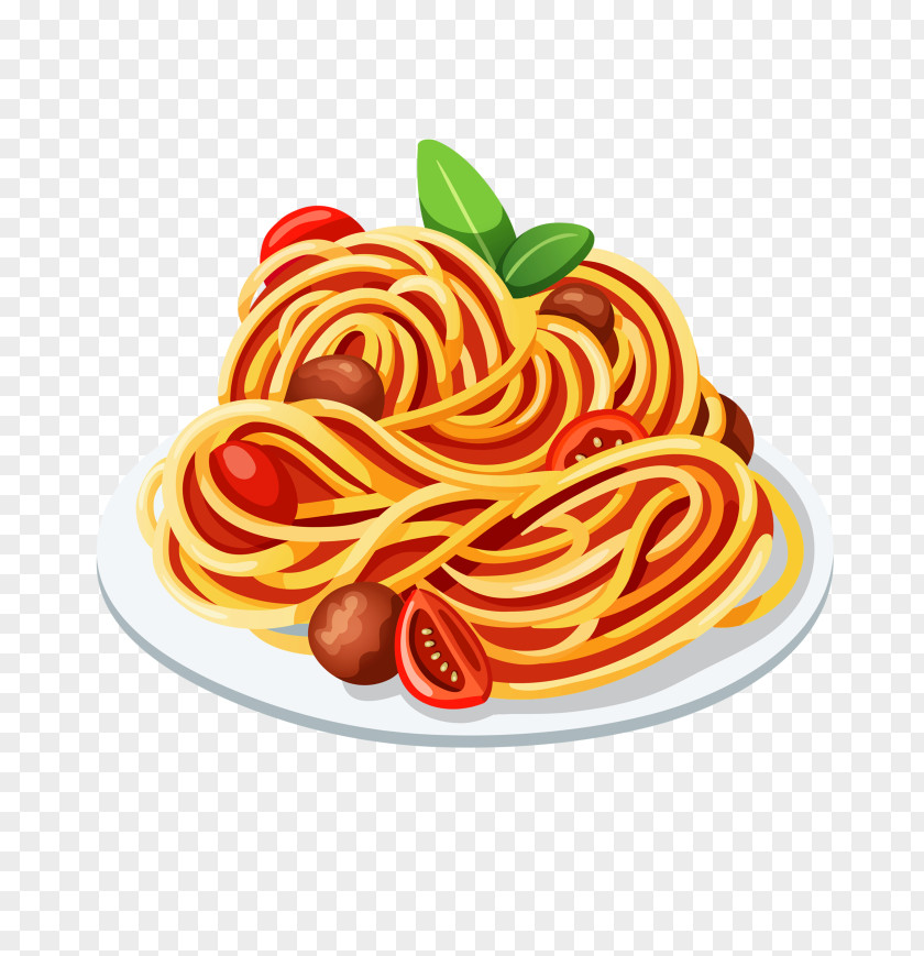 Spaghetti Pasta Italian Cuisine With Meatballs Clip Art PNG
