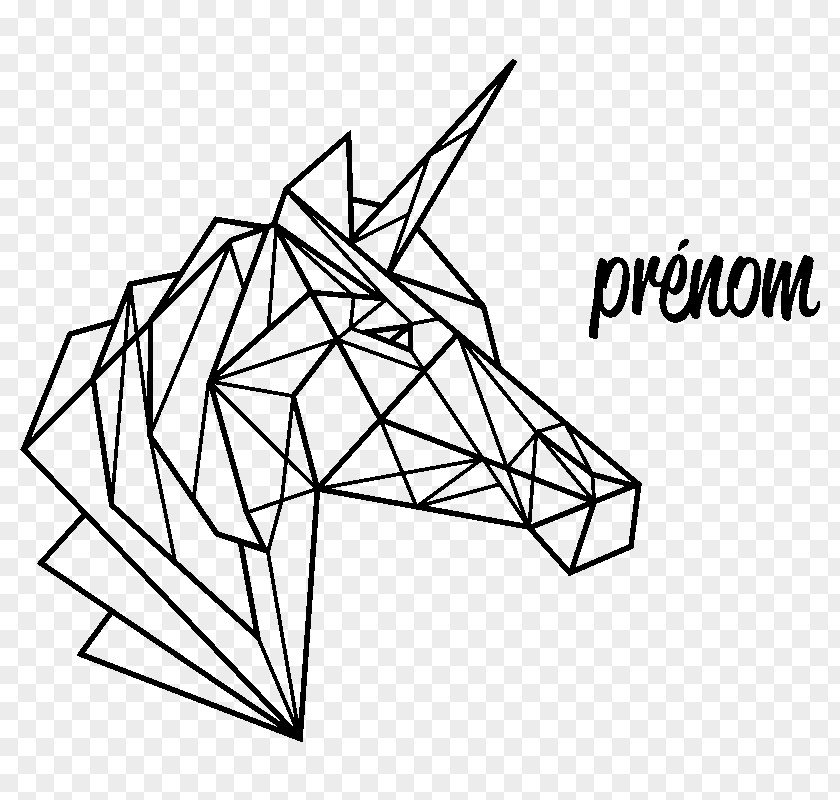 Unicorn Origami Sticker Scrapbooking PNG