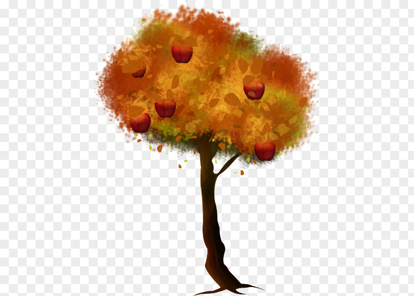 Apple Tree Image Cartoon Illustration Design PNG