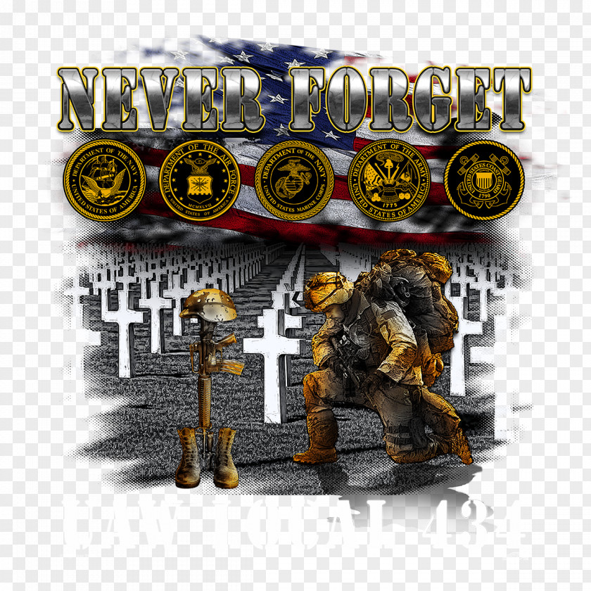 Never Forget Soldier Military Organization Metal Font PNG