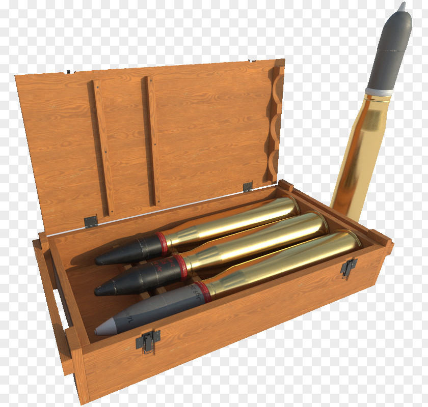 Open Wooden Ammunition Box PNG