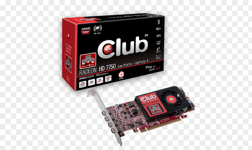 Radeon Hd 4000 Series Graphics Cards & Video Adapters GDDR5 SDRAM AMD HD 7750 Club 3D PNG
