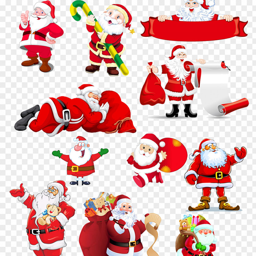 Santa Collection Claus Christmas Download PNG