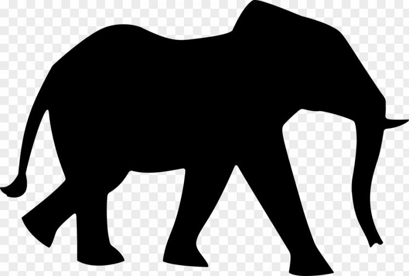 Silhouette African Elephant Elephantidae Clip Art PNG