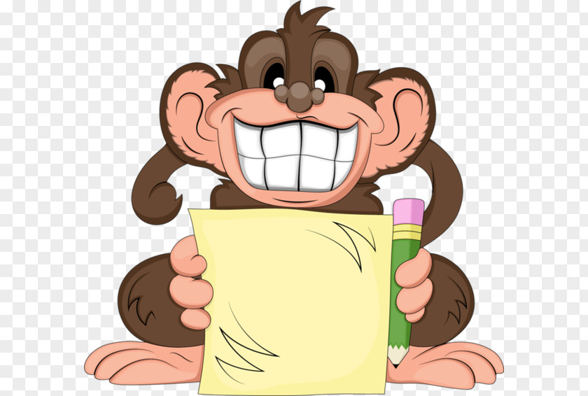 Sticker Gesture Monkey Cartoon PNG