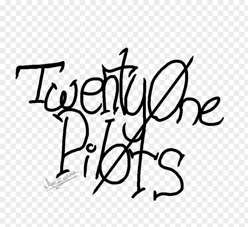 Twenty One Pilots TWENTY ØNE PILØTS Drawing Logo Black And White PNG