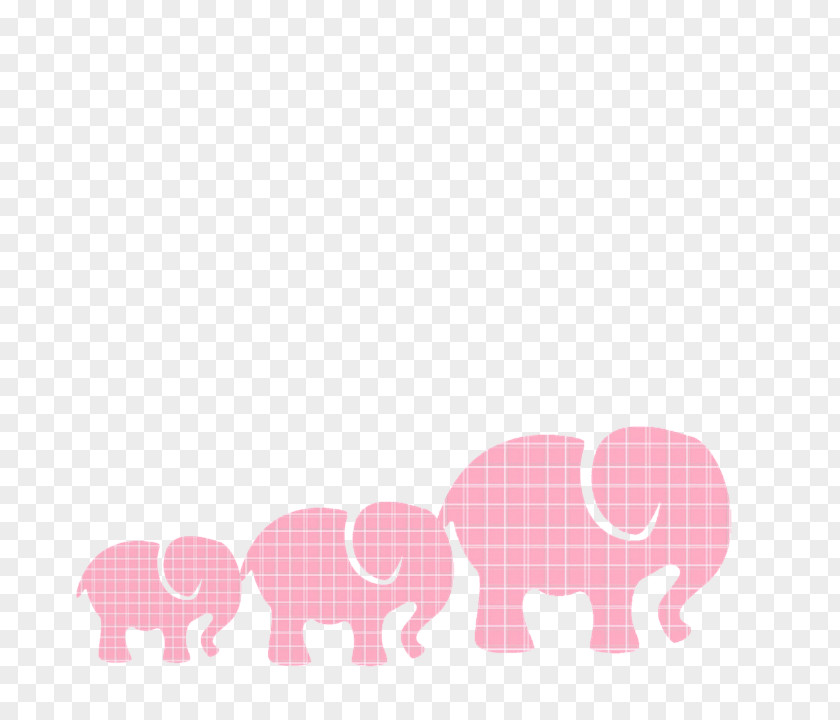 Elephants Seeing Pink Drawing Cartoon Image PNG