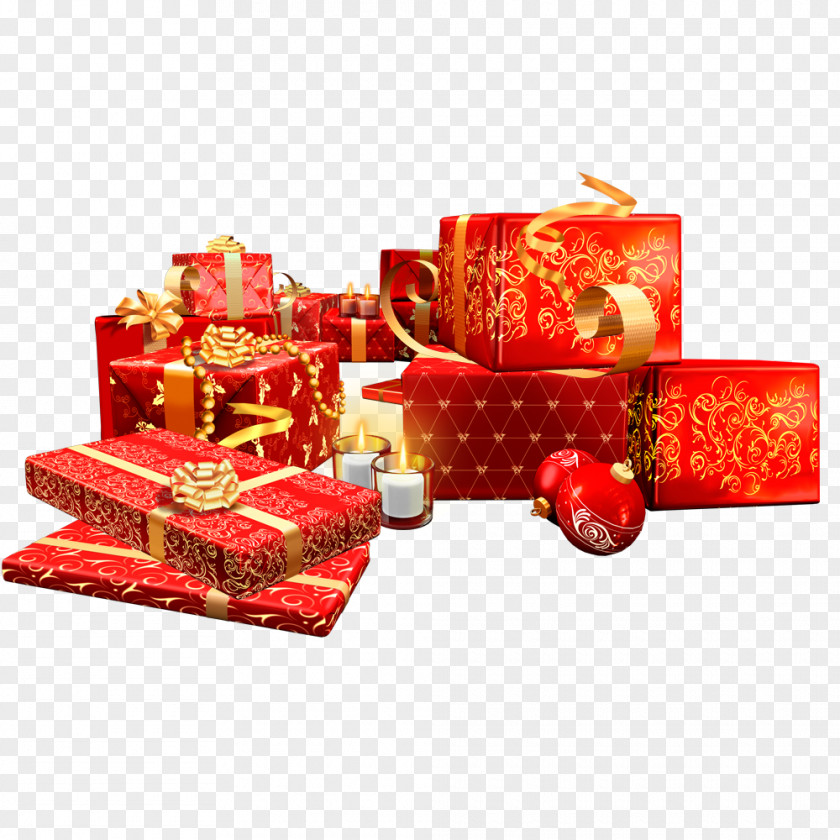 Santa Claus Christmas Gift Tree PNG