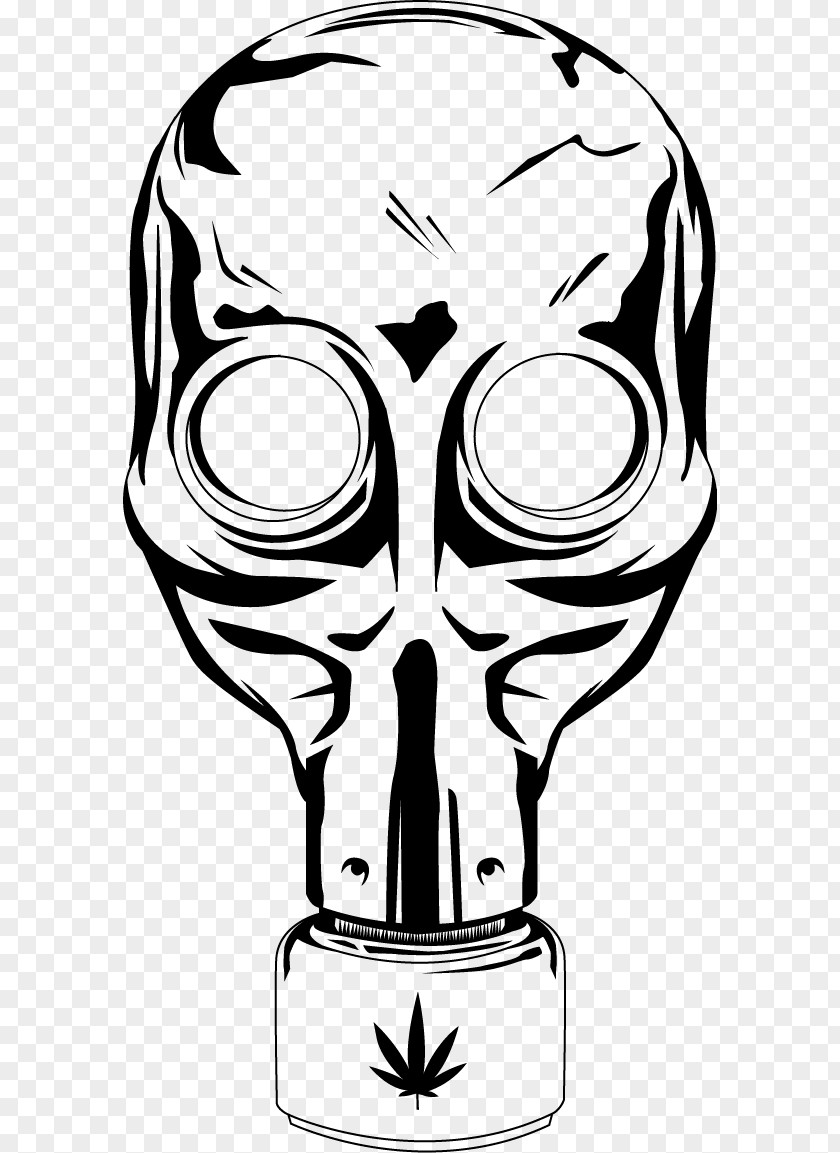 Gas Mask Drawing Cannabis Clip Art PNG