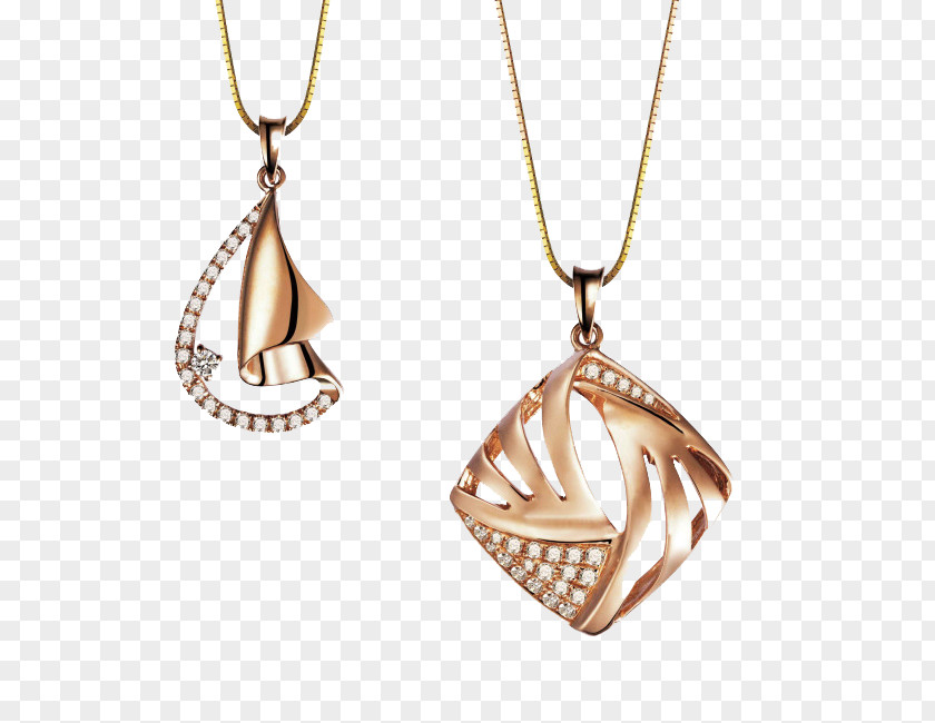 Metal Necklace Jewellery Diamond Colored Gold PNG
