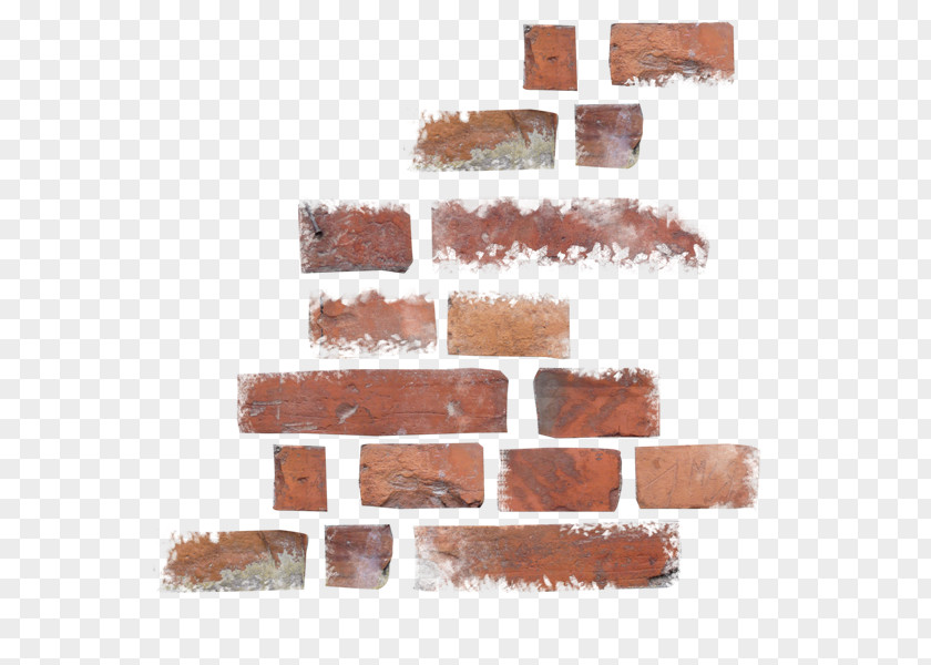 Broken Red Bricks Brick Wall PNG