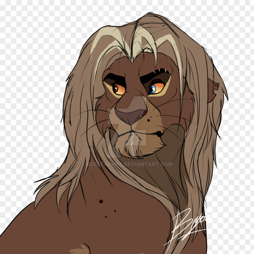 Handsome Fella Wording Lion Tiger Whiskers Nose Illustration PNG